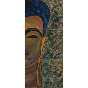 Ekta Gehani, Salvation” In “The Now, 54 x 24 Inch, Mixed Media on Canvas, Figurative Painting, AC-EKTGN-001